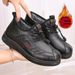 Winter New Women's With Fleece Lining, Thickened Boots For Middle-aged And Elderly, Leather Waterproof Snow Boots, Mom_vogvips.com
