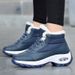 Mid Top Women's Cotton Shoes, Snow Boots, Women's Thick Soled Rocking Shoes, Casual Shoes_vogvips.com