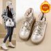 Fleece-Lined High-Top Snow Boots For Women 2025 Winter New Style Student Ins Korean Version Warm Casual Cotton Shoes_vogvips.com