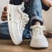 2025 Spring And Summer New Solid Color Thick Soled Height Increasing Breathable Board For Men's Casual Versatile Fashion_vogvips.com