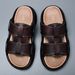 Beach Sandals, Men's Summer Breathable Thick Soled Slippers, EVA Anti Slip Wear-resistant Outer Wear, Color Blocking And_vogvips.com