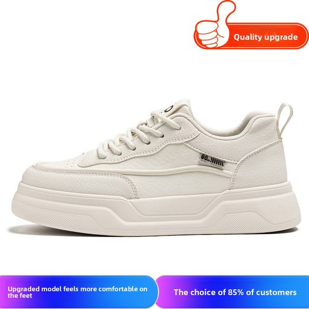 Men's Shoes Spring New Niche Versatile Thick-soled Heightening Casual Board Shoes Youth Non-slip Sports White Shoes_vogvips.com