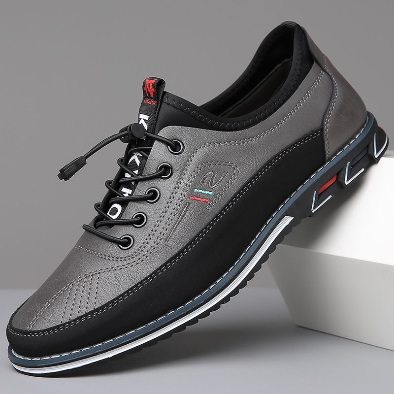 TerraStride Plus Size New Genuine Leather Business Casual Sneakers Non-Slip Men's Shoes Stylish Comfortable Versatile_vogvips.com