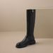 Brown Round Toe Belt Buckle Riding For Women 2024 New Autumn Winter Fleece Lined Over-the-Knee Slimming High Tube Long_vogvips.com