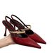 2026 Pointed Toe High Heels For Women, French Style Backless Sandals, Elegant Metal Buckle, Unique Thin Heel With Closed_vogvips.com