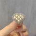 Ballet Shoes High Grade Decorative Pearl Bow Shoe Flower Pendant Silver Gray Beaded Shoe Buckle Shoelaces_vogvips.com