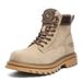 Men's Classic Leather Platform Martin Boots With Anti-Slip Sole, Retro Lace-Up Design For Outdoor & Casual Wear (Sand, Camel, Coffee)_vogvips.com