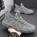 Men's Breathable Knit Slip-On Casual Shoes Lightweight Comfortable Everyday Wear, Sizes 39-44 Work Trendy Shoes Casual Breathable Versatile Mesh Shoes_vogvips.com