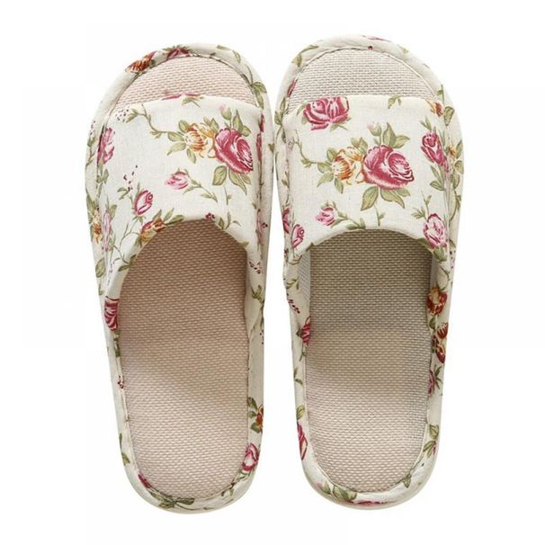 Slippers Indoor Home Breathable Women Men Slides Linen Couples Anti-slip Beach Sandals Shoes Comfortable Flats_vogvips.com
