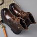 European Warm Series New Martin Top Layer Cowhide Wool Integrated Men's Genuine Leather Winter Fleece Mid-top British Style Motorcycle Boots_vogvips.com