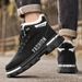 European Warm Series Autumn Winter Men's 2025 Martin Boots High-top Casual Warm Fleece Cotton Versatile Fashion Thick-soled Trendy Shoes_vogvips.com