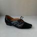 Sheepskin Version Design Pleated Hollow Square Head Mary Jane Shoes Genuine Leather Bow Flat Shoes_vogvips.com