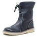 Autumn Round Toe Casual Front Lace-up Low Tube Solid Color Women's Flat Large Size Winter Snow Boots_vogvips.com