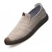 Cloth Linen 2025 Spring Leisure Lightweight Cow Muscle Soft Sole Online Driving And Walking Breathable Men's Shoes_vogvips.com