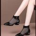 Cool Boots Women's Mesh Women's Sandals Hollow Sandals Thick Heel Pointed Low Heel Net Boots_vogvips.com