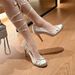 High Heels For Women 2025 New Spring Thin Heel Round Toe Bow Satin Ballet Gentle French Style Elegant Single Shoes Black_vogvips.com