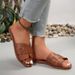 Large Size Flat-bottomed Slippers 2026 Summer New Square Head Women Light Wear Beach Cool Slippers_vogvips.com