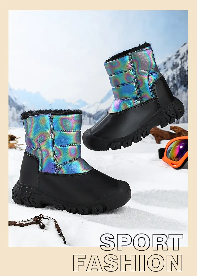 Winter Children's Fleece Thickened And Warm Outdoor Sports And Leisure High-top Snow Boots_vogvips.com