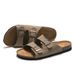 COWCOM Cork Sandals Beach Flip Flop Men's Shoes KWN_vogvips.com
