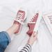 Spring New Canvas For Female Students Korean Fashion Board Cookie Net Red Cloth Low Top Shoes_vogvips.com