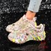 Women's European Style Low Top Shoes with Rhinestone Durian Sole Non Slip Sports Casual Single Shoes 2026 New Dad Shoes_vogvips.com