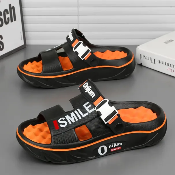 2025 New Men's Massage Indoor Outdoor Sandals Beach Comfortable Soft Slides Clogs Casual Shoes Men Women Home Slippers_vogvips.com