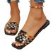Plus Size Women's Casual Flat Shoes Colorful Woven Slippers Fashionable Versatile Flat Footwear_vogvips.com