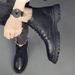 European Warm Series New 2021 Autumn Winter British Korean Style Martin Men's Mid-top Casual Genuine Leather Versatile Black Work Boots_vogvips.com
