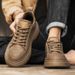 European Warm Series Men's Leather 2025 New Autumn Winter Fleece-Lined Warm Cotton Shoes British Martin Trendy Snow Work Short Boots_vogvips.com