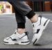 Round Head Men's Height-increasing Lace-up Board Shoes Breathable Youth Sports Leisure Reflective Little White Men's Shoes_vogvips.com