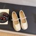 French Great-looking Flat-soled Silver Single Shoes, Women's Comfortable Summer Skirt, Mary Jane Shoes, Ballet Evening Shoes_vogvips.com
