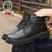European Warm Series Bee One Wolf Flagship Store Martin Men's Autumn Winter High-top British Style Casual Leather Shoes Trendy Mid-top Work_vogvips.com