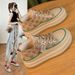 Thick-soled Heightened Canvas Women's 2023 Summer New Single Ins Tide Retro High-top Casual Sports Shoes_vogvips.com