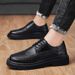 Euro Step Brogue Autumn Breathable Young British Style Black Casual Formal Business Soft Leather Men's Shoes_vogvips.com