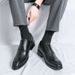 Euro Step Men's Brogue Leather British Style Business Formal Low-top Versatile Breathable Suit Groom Wedding Shoes_vogvips.com