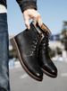 European Warm Series Men's Martin British Style High Leather Handmade Distressed Work Top Layer Cowhide Motorcycle Boots Trendy_vogvips.com