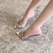 Outdoor Slipper 2025 Summer New Pointed Toe Metal Buckle One-Strap Sandal Women' Thin Heel Tranparent Sexy High_vogvips.com