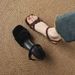 French-style Open-toe Sandals For Women, 2026 Summer New Model, Elegant Thin-heeled Soft-soled Square-toed Black_vogvips.com