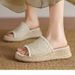 Summer Platform High Heels Women's Shoes Vintage Style Woven Casual Versatile Straw Braided Korean Slip On_vogvips.com