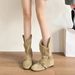 Exclusive Edition ~ Niche New Short For Women 2024 Autumn Winter Turn-down Collar Buckle Strap Hidden Wedge Fashion_vogvips.com