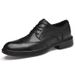 Summer Formal Business Casual Leather Brogue Men's Korean Style British Breathable Height Increasing Wedding Groom Shoes_vogvips.com