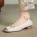 Cameido New Chinese Style Women's Single Shoes, 2025 Autumn Bow Shallow Single Shoes With Thick Heel, Soft Sole Pailu Shoes_vogvips.com