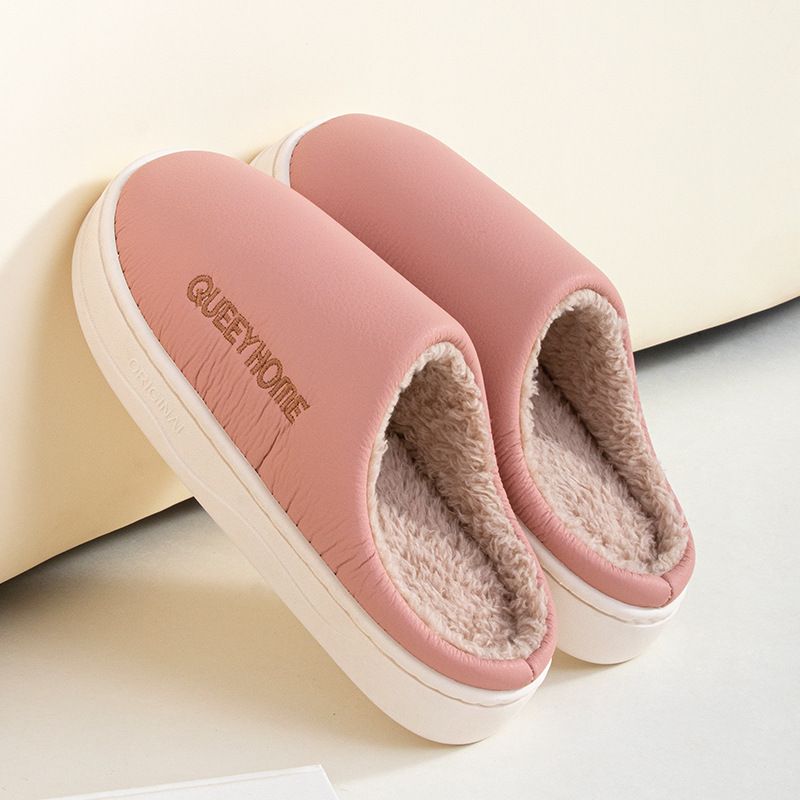 Waterproof Cotton Slippers For Women In Winter 2025, New Indoor Home Design For Autumn And Winter, Anti Slip And Plush Warm Slippers For Men_vogvips.com