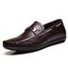 Unbeatable Quality 2024 New Men's Soft Sole Genuine Leather Bean Youth Date Driving Shoes Leisure Lazy People_vogvips.com