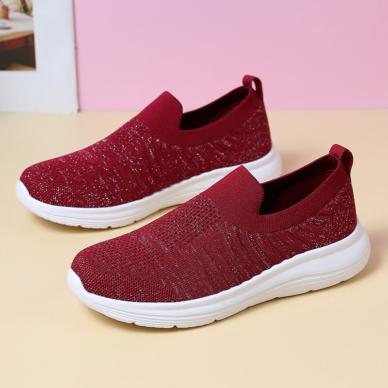 New Casual Fashionable With Breathable Fly Woven Flat Sole, Travel Shoes, And Women's Outdoor Sports Shoes That Can Be 5Fa_vogvips.com