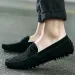 Casual Fashion Men Handmade Suede Genuine Leather Mens Loafers Moccasins Slip On Men's Flats Male Driving Shoes_vogvips.com