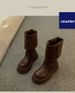 Popular Boots For Children Wearing Lace Stockings, Retro Long Boots, 2025 Autumn And Winter New Height Increasing Soft Top Long Boots_vogvips.com