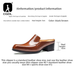Gnuin Lathr Muls For Mn Half Man Luxury Brand Dsignr Mn's High Hl Sandals Shos Slip On Footwar Slipprs_vogvips.com