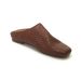 Minimalist Handmade Horsehide Design Half-Slipper Genuine Leather Slip-On Flat Breathable Women's Woven Closed-Toe Slippers ZH692-1_vogvips.com