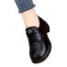 Soft Chunky Heel Loafers Women, Autumn Versatile Soft-soled British Style Lace-up Leather Shoes, New Casual Shoes For_vogvips.com